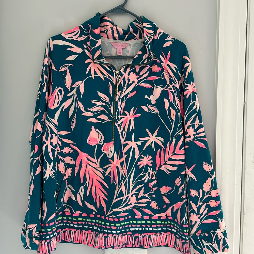 Lilly Pulitzer 1/4 Zip Popover | L